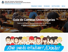 Tablet Screenshot of guiadecarreras.siu.edu.ar